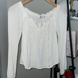 XS Hollister White, Off-Shoulder Blouse